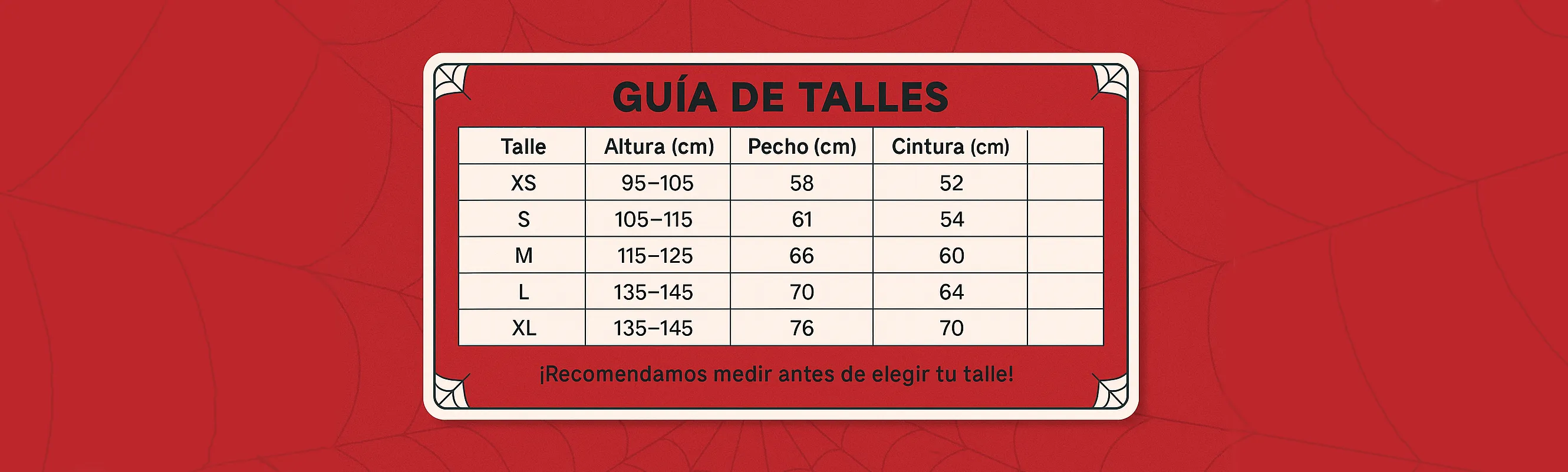 Tabla de talles